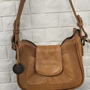 Wanders Tan Leather Shoulder Bag